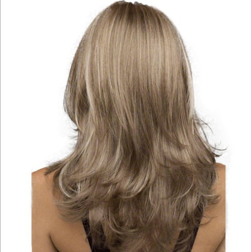 2020 Amazon pelucas europeas y americanas de moda damas desean cabello de fibra química de cabello largo