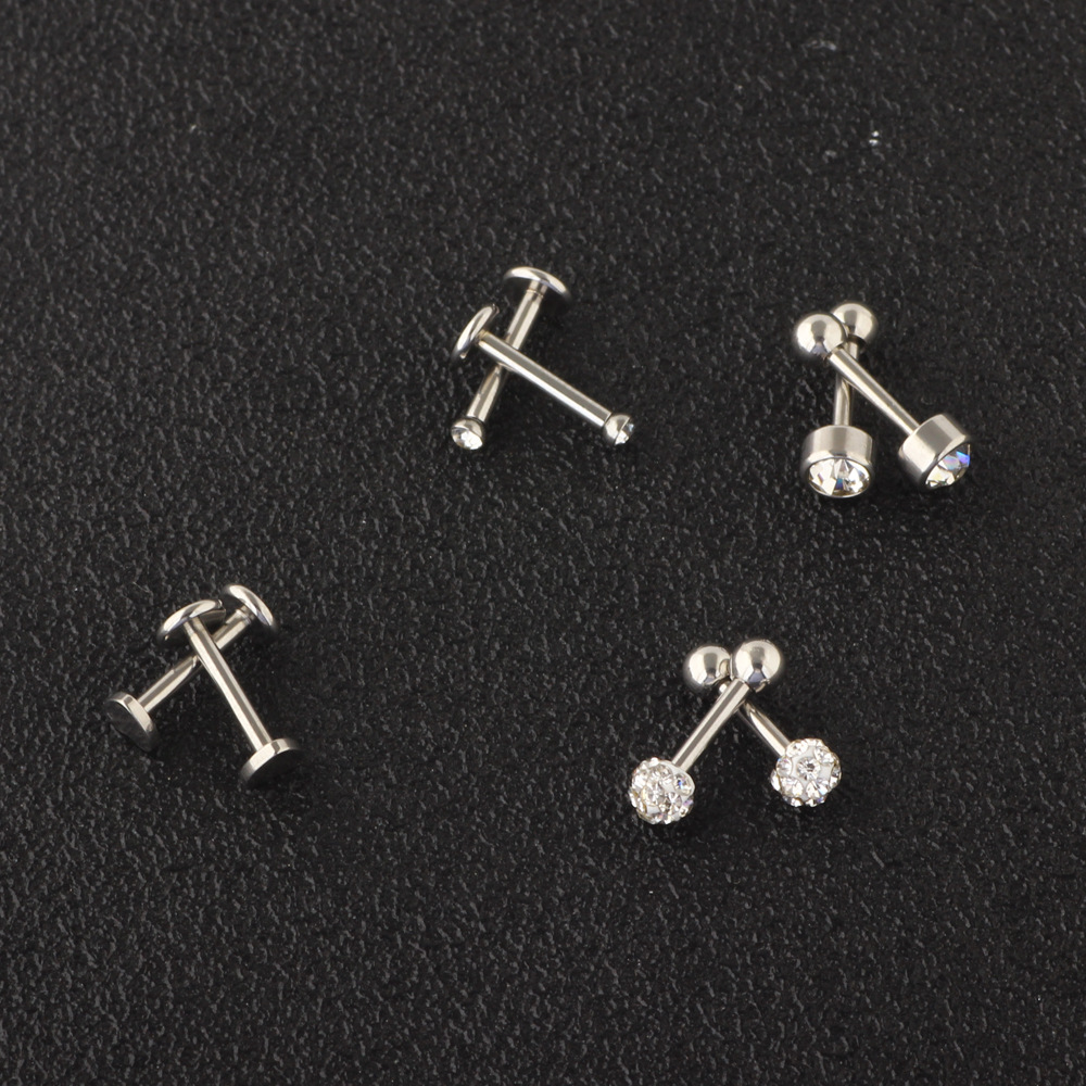 Stainless Steel Lip Nail Nose Ring 8 Sets Amazon Best-Selling Body Piercing Jewelry for Lip Nose Piercing Europe USA Cross-Border Supply detail image 4