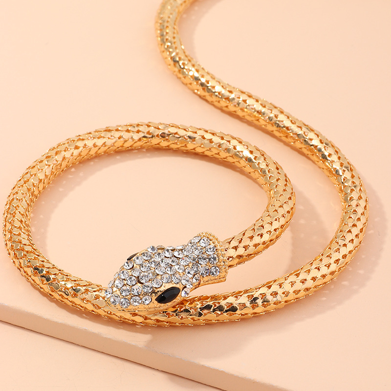 New fashion retro fashion spirit snake diamond necklace necklace serpentine bracelet bracelet wholes