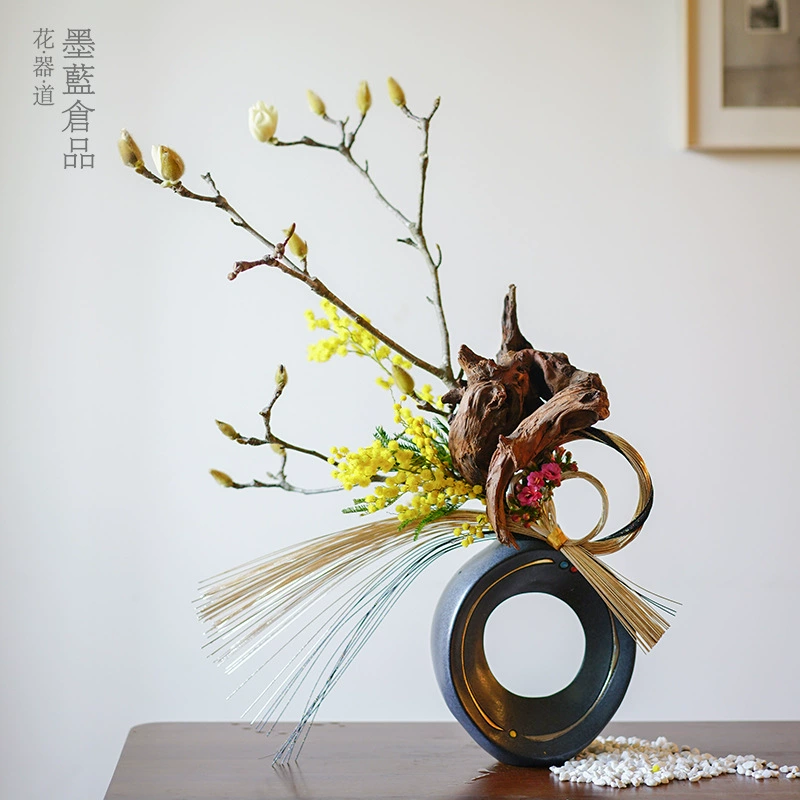 Японский импортный водяной дзен-стиль Китайский стиль Посуда для организации цветов в японском стиле Декоративный цветочный материал Цветочный путь Цветочная тарелка Материал для одевания