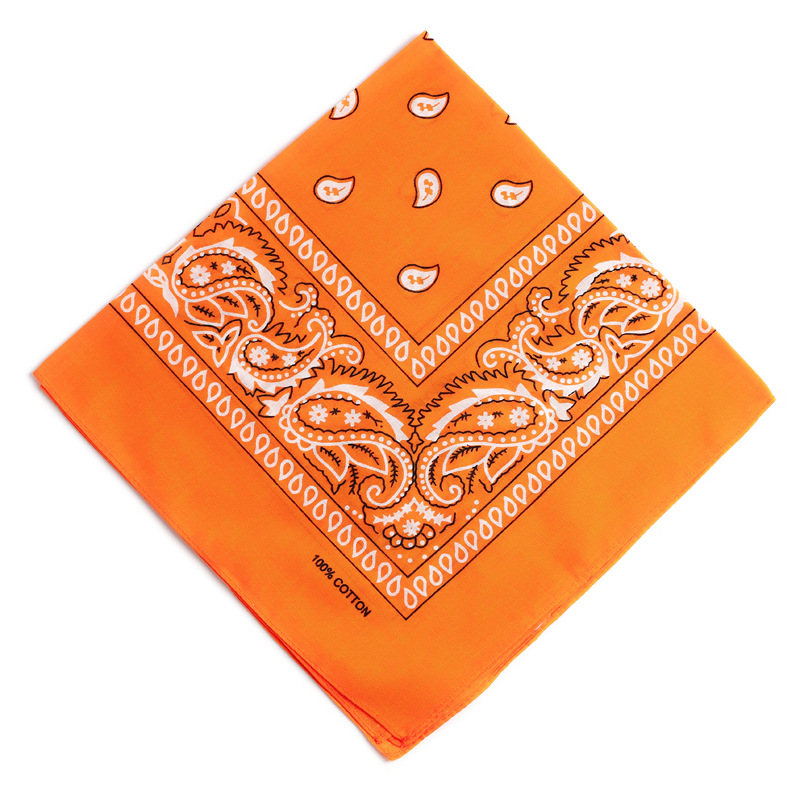 Bandanas directas de fábrica transfronteriza Paisley multifuncional de anacardo flor cuadrada bufanda de algodón deportes al aire libre