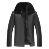 2020 new pattern man Removable Fur collar leather jacket Stall Source of goods Middle and old age men's wear leather clothing