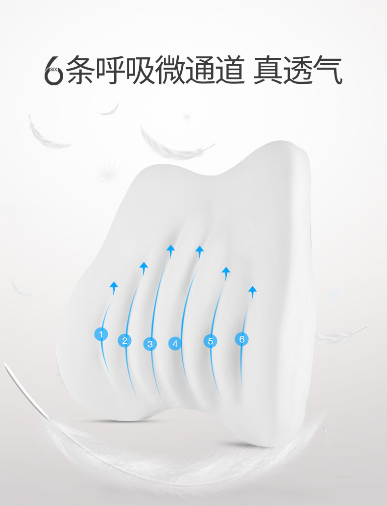 Aichewu New Car Headrest Lumbar Support Neck Pillow Seat Lumbar Pillow Space Cotton Car Lumbar Pillow Waist Cushion
