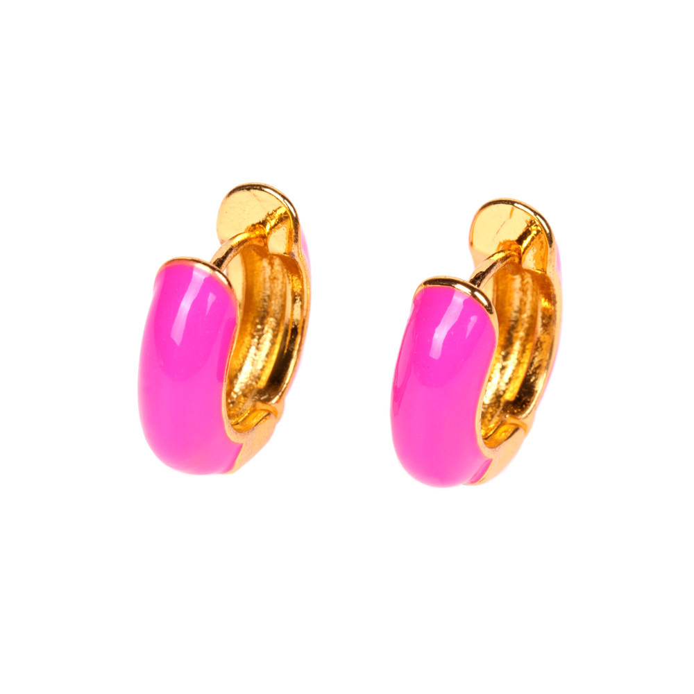 Fashion New Color  Copper Dripping Oil Creative Earrings Wholesale display picture 2
