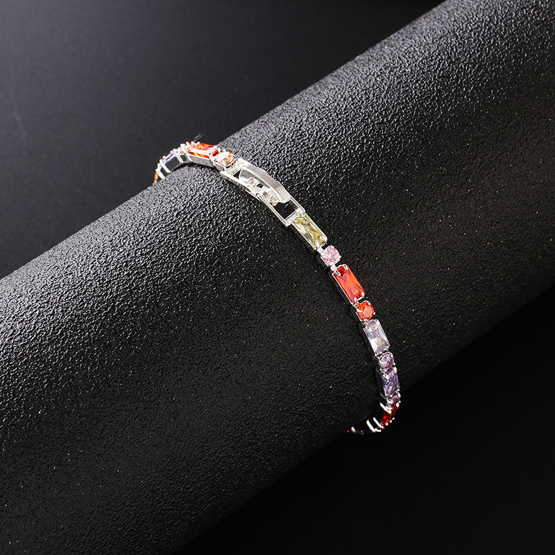 韩版饰品时尚彩色锆石满钻手链流行饰品女性手饰B307