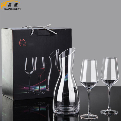 Wine cup Gift box suit European style INS Lead-free Translucency crystal Glass Awakener 2 Wine Glass