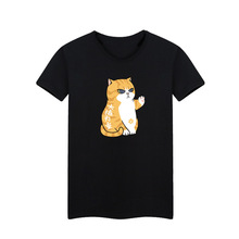 网红猫可爱印花T恤大橘为重动漫T恤纯棉男女款小猫T恤萌猫T恤