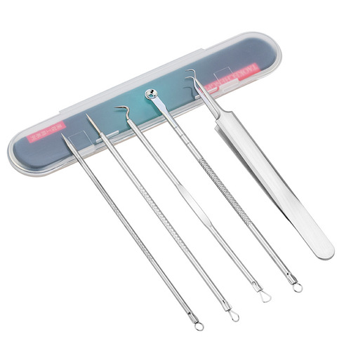 New 5-piece acne needle set, acne needle set, blackhead needle, acne clip, cell clip, tweezers, beauty needle