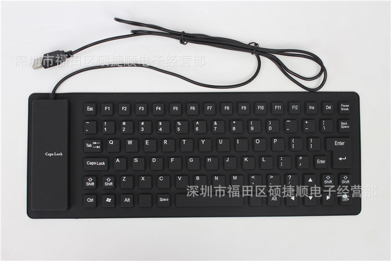 Teclado de Silicona Plegable USB, 85 Teclas, Impermeable, Antipolvo, Fácil Limpieza