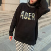 2020 Autumn and winter new pattern the republic of korea High collar leisure time adhesive tape Printed letters Origami sweater Easy Show thin men and women 0137