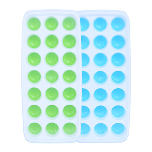 Factory direct 21 grid silicone ice cube household square ice cube silicone ice cube mold with lid Ice Cube