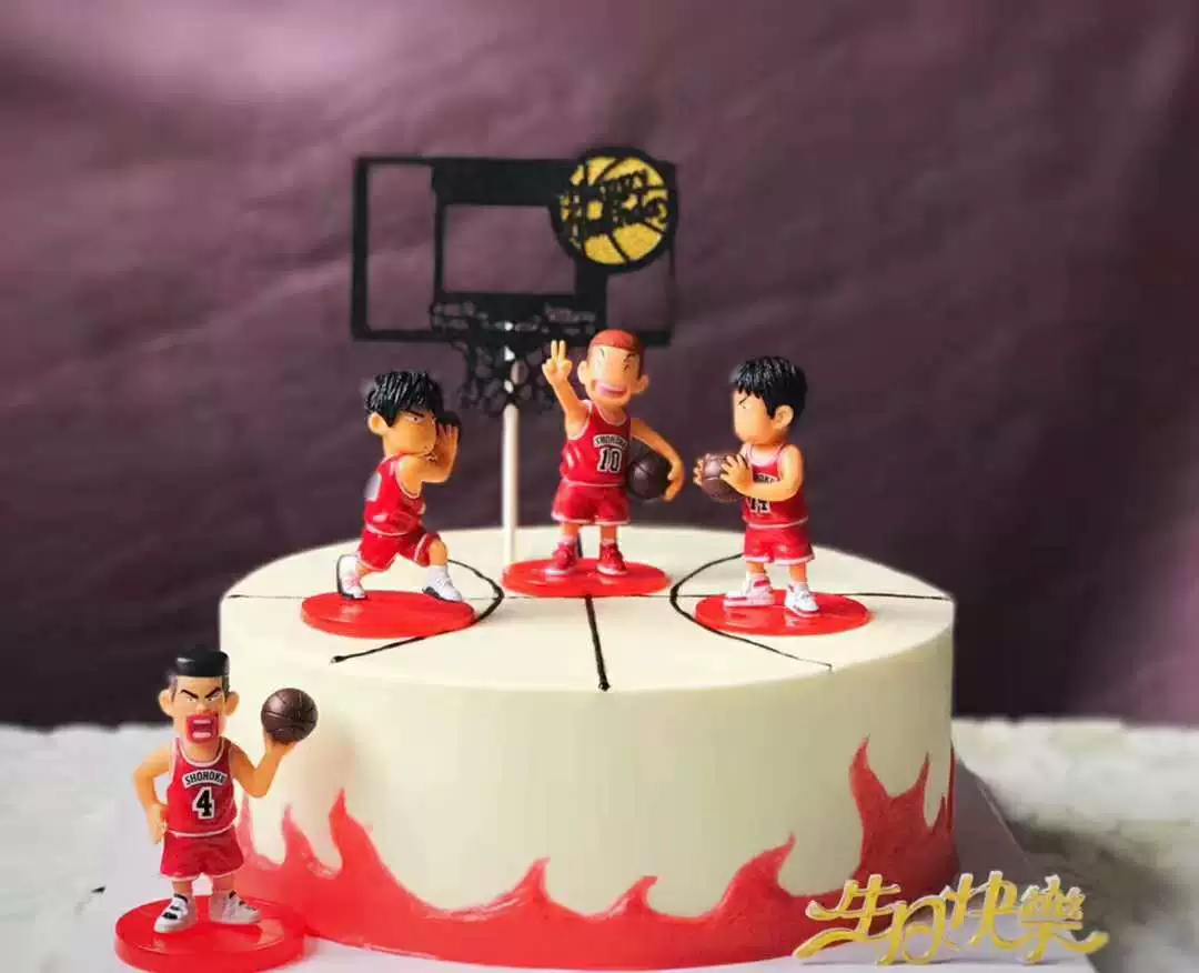 Декоративная тема Рукава Кейк Пак Аниме Сакураги Цветочная Дорога Slam Dunk Мастер Фен Встряхнуть Голову Креативные аксессуары для десертов