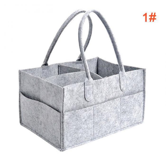 Thickened Diaper Storage Bag Felt Baby Diaper Portable Storage Bag Diaper Storage Basket Storage Bag