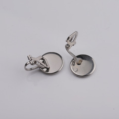 Inner Diameter 10mm Stainless Steel Holeless Ear Clip Disc Butterfly Earrings Empty Back Hoop Earrings DIY Jewelry Accessories