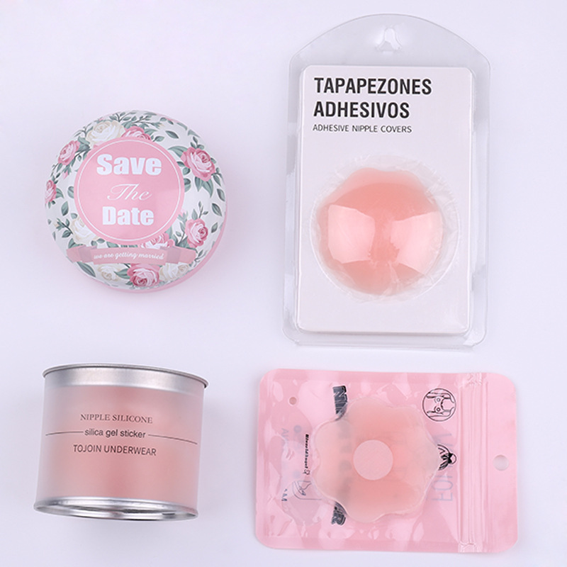 Solid Breast Sticker Anti-bump Nipple Sticker Breathable Anti-walking Sticker Silicone Swimming Bra Amazon Silicone Breast Sticker for Women