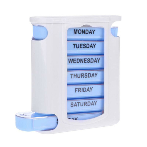 Foreign trade 7 days a week 28 compartment pill box portable drawer moisture-proof pill storage plastic pill box