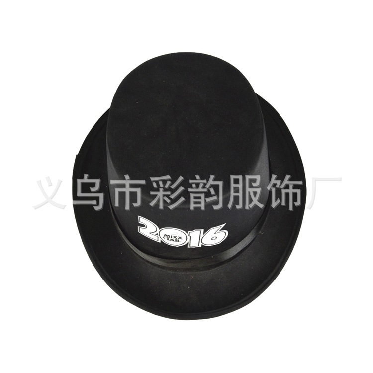 Yiwu fábrica directa sombrero de fieltro negro rendimiento sombrero de Lincoln sombrero negro no tejido sombrero de niños