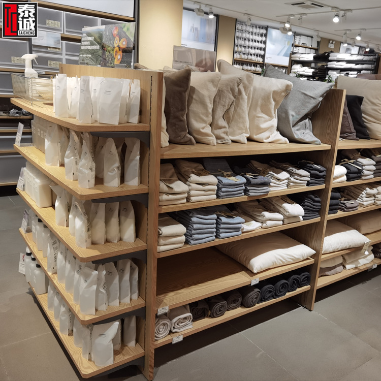 品牌连锁店展示柜陈列道具定制家居服装中岛柜良品商品展示柜木质