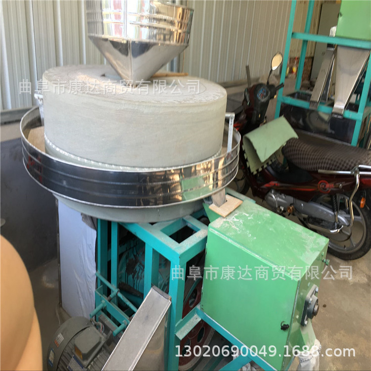 电动石碾子图片 碾玉米面小麦面石碾  电动石碾子