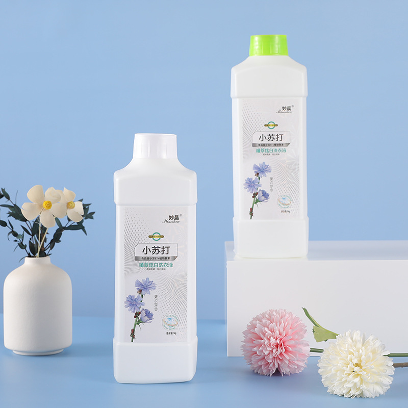 厂家供应妙晨家用洗衣液1kg瓶装 炫白小苏打洗衣液薰衣草香