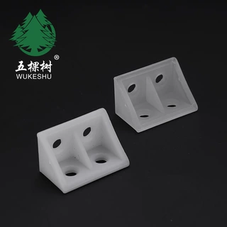 厂家直销白色透明塑料小角码直角装饰件无盖家具固定件尼龙小挂码