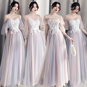 Evening dresses prom dress Robes de soirée evening gowns Bridesmaid Dress season fairy long sleeve wedding party boudoir evening dress dres