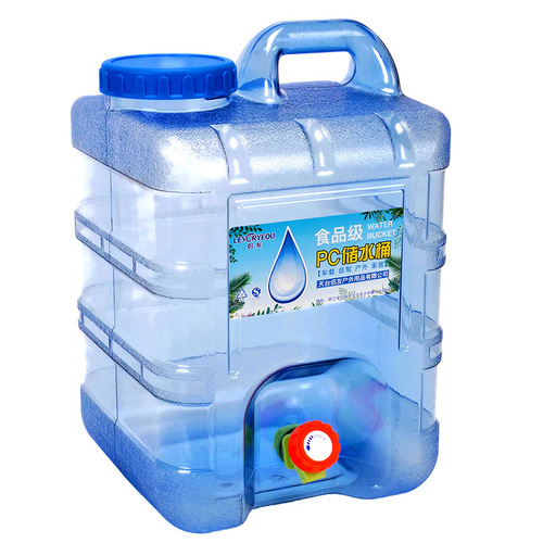 Outdoor drinking pure water bucket PC food grade mineral water bucket plastic water storage tank car household water storage bucket