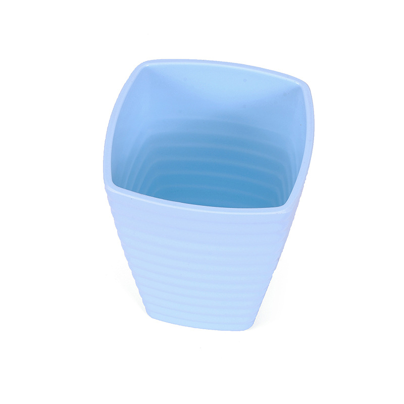 Manufacturers Supply 4 Size Simple Fine Horizontal Grain Tall Square Flower Pot Simulation Basin With Bonsai Specification drawing