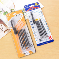 T-Combo Gel Pen, Student Stationery Water-Based Pen, 1 Pen with 6 Refill Cores, 0.5mm Gel Pen for Office & Signature Writing