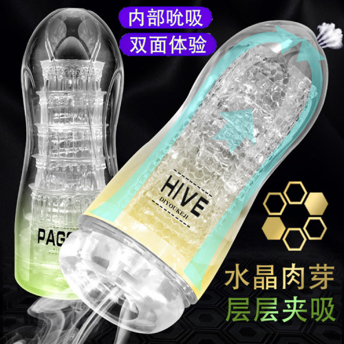 Japanese transparent airplane masturbation cup for men, sucking training self-pleasing cup, adult toy for men, mold sex toy, wholesale