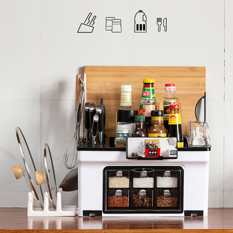 多功能调味盒创意调料架置物架调料盒家用厨房用品收纳盒