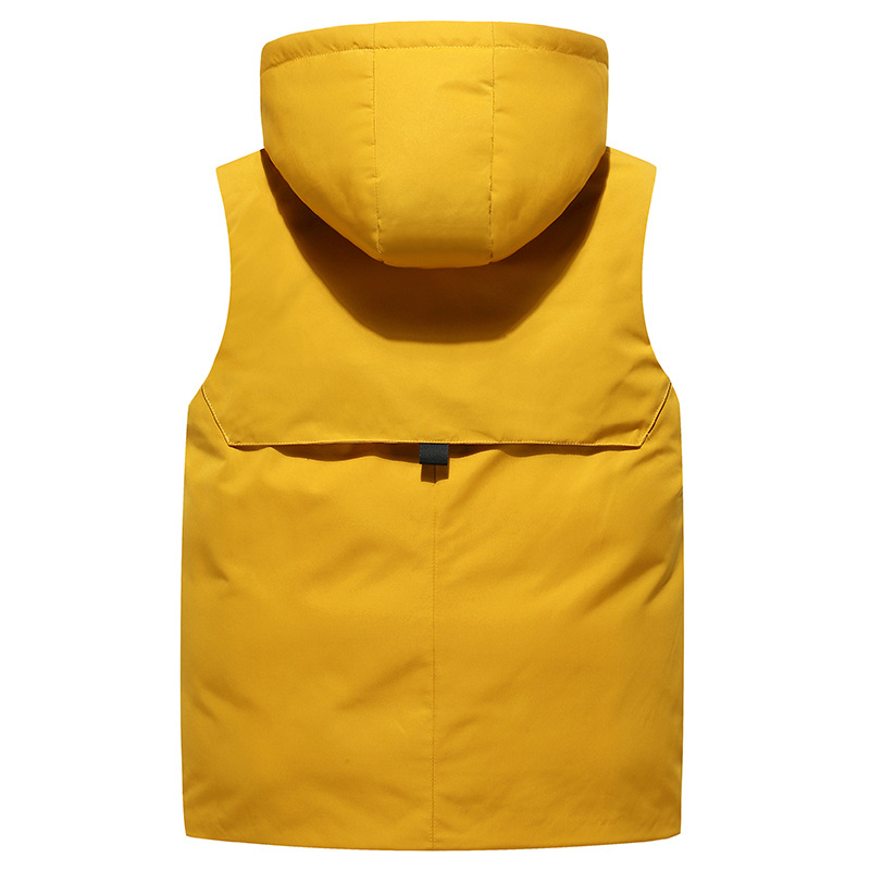 대외 무역 가을 겨울 조끼 남자의 슬림 핏 민소매 두꺼운 조끼 한국 스타일 슬림 핏 개성 색상 매칭 남성면 패딩 코트