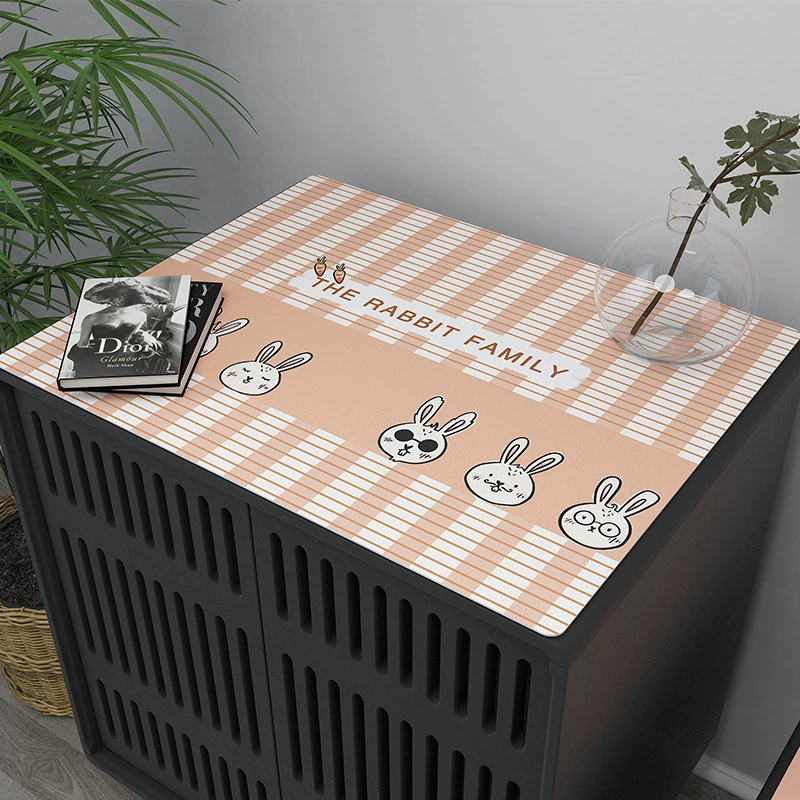 Waterproof square cartoon table mat PVC for bed