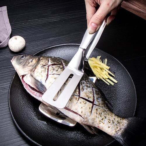 Kitchen household stainless steel wholesale food tongs food tongs barbecue bread tongs fried steak tongs eggs and fried fish tongs