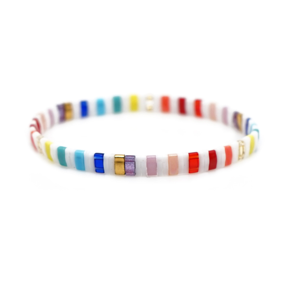 Bohémien Bloc De Couleur Perlé Irrégulière Femmes Bracelets 1 Pièce display picture 2