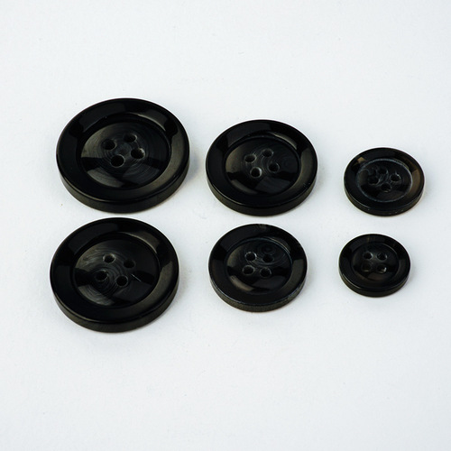 Resin Button Round Base Bulge Black and White Pattern Suit Glossy Large Buttons Manufacturer Wholesale Jeans Buttons