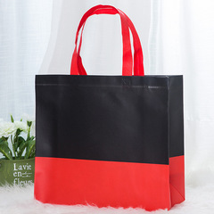 3D laminated non-woven tote bag, colorful eco-friendly shopping bag with contrasting logo, women's hand-held tote bag