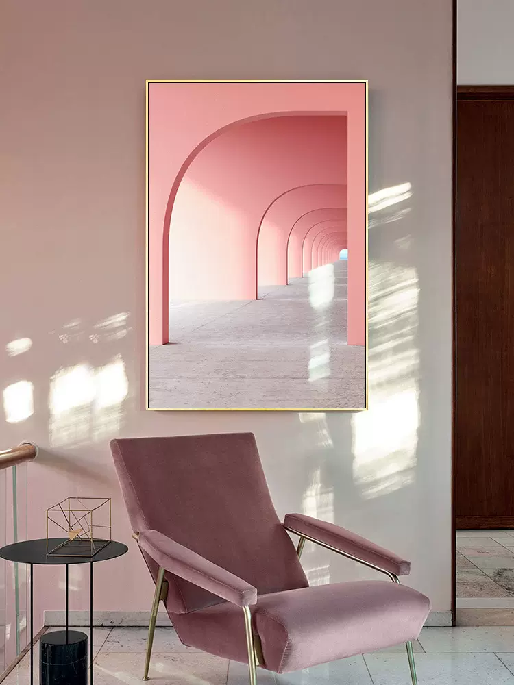 入户玄关装饰画现代简约客厅沙发背景墙壁画楼梯过道走廊几何挂画