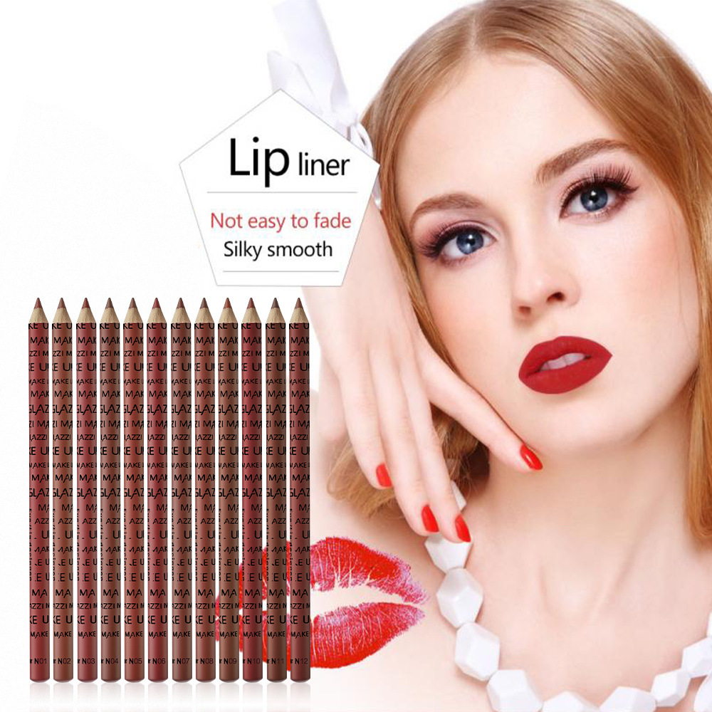 Casual Solid Color Wood Lip Pencil display picture 2