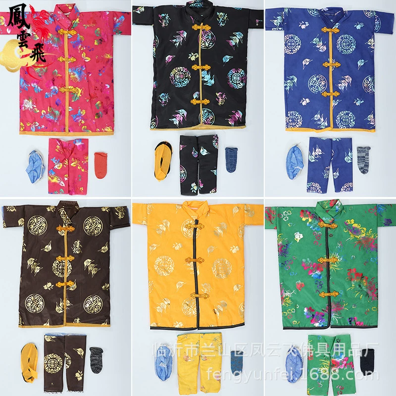 Утолщенный костюм Тан, одежда с хлопковой подкладкой для мужчин и женщин, маленькая холодная одежда, фестиваль «День подметания гробниц», ритуальные принадлежности для похорон оптом, одиночная одежда