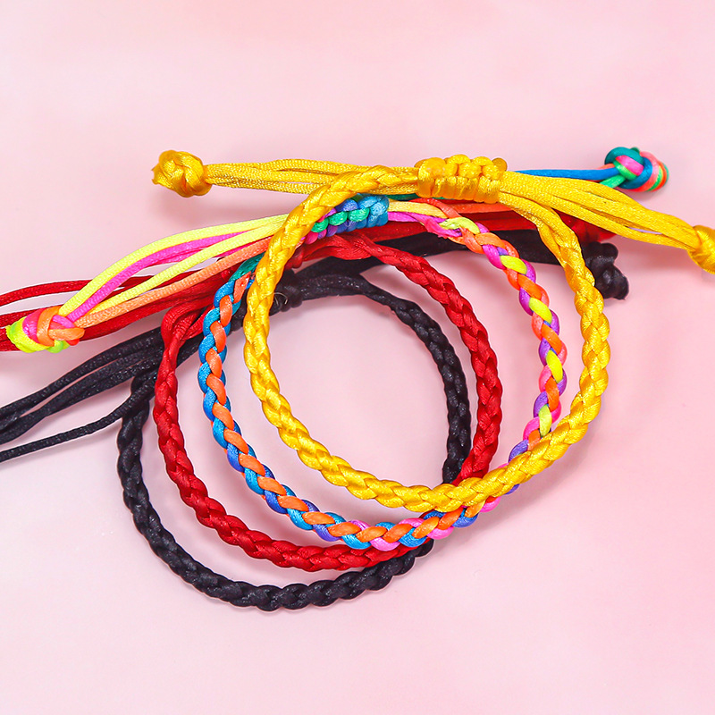 woven red rope bracelet handmade