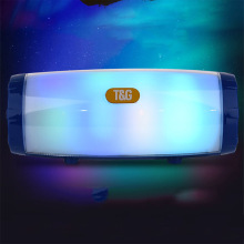 TG165c蓝牙音箱无线便携LED彩灯皮革插卡FM收音机创意礼品音响