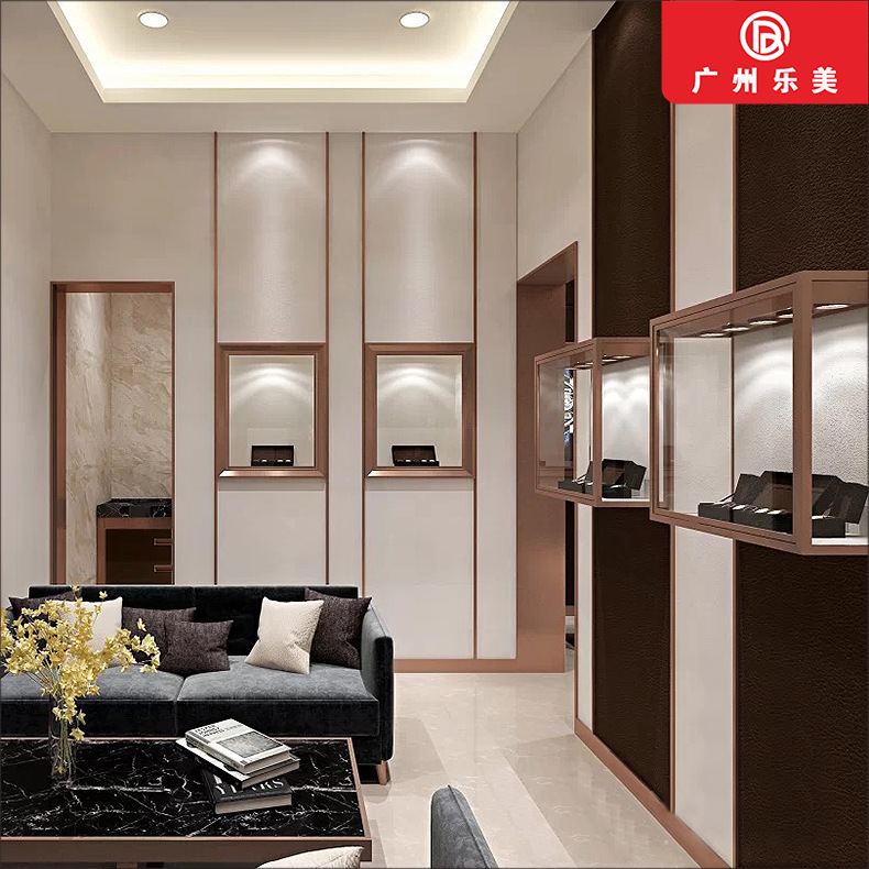 厂家直供珠宝翡翠柜台 不锈钢精品珠宝展柜 公司展厅样品展示柜