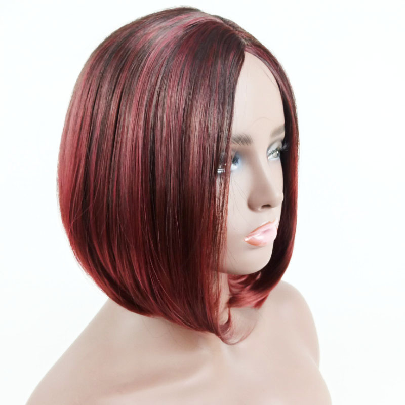 Women's Sweet Simple Style Holiday Home High Temperature Wire Centre Parting Long Straight Hair Wigs display picture 1