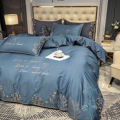 Modern simplicity 60 Four piece suit pure cotton 100 Cotton sheet Quilt cover Quilt cover Bed cover Light extravagance The bed Supplies 4