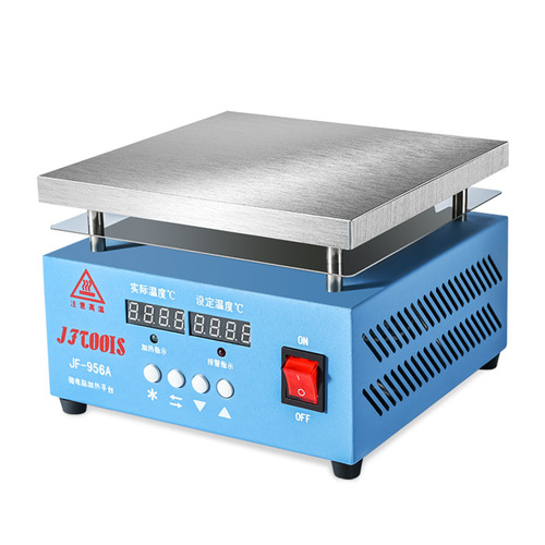 JF-956S Aluminum 6061 Constant Temperature Adjustable Heating Platform with LED Light Bead Desoldering Station Electric Heating Plate