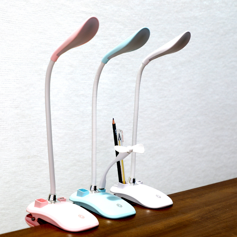 學習神器迷妳觸摸式LED夾子台燈書燈閱讀工作學習護眼台燈夾燈