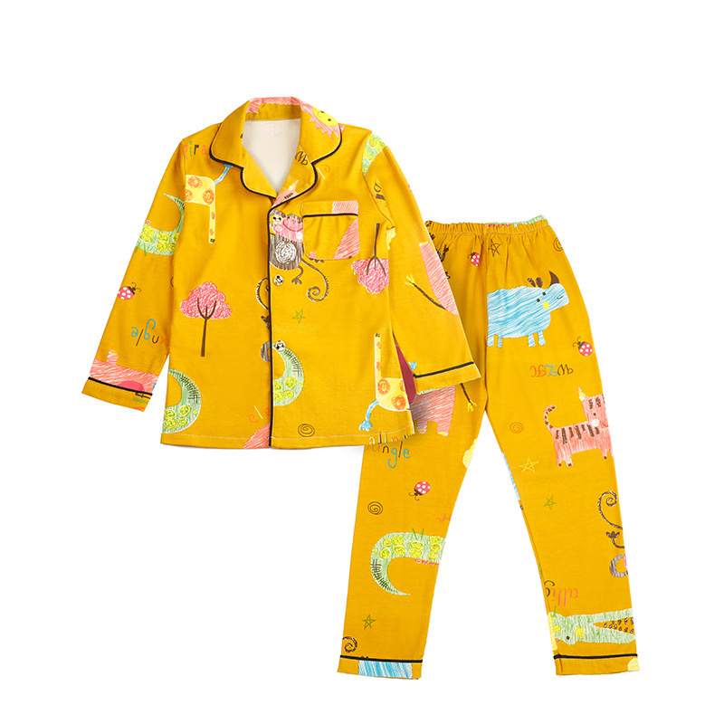 2020儿童纯棉睡衣套装中大童家居服小孩卡通休闲套装|ms