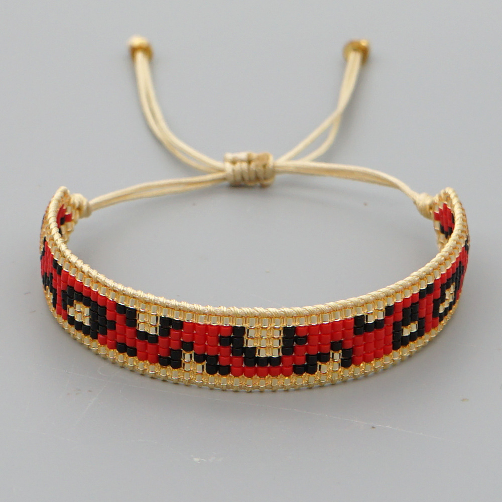 Simple Retro Ethnic Style Multicolor Leopard Pattern Wide Bracelet display picture 23