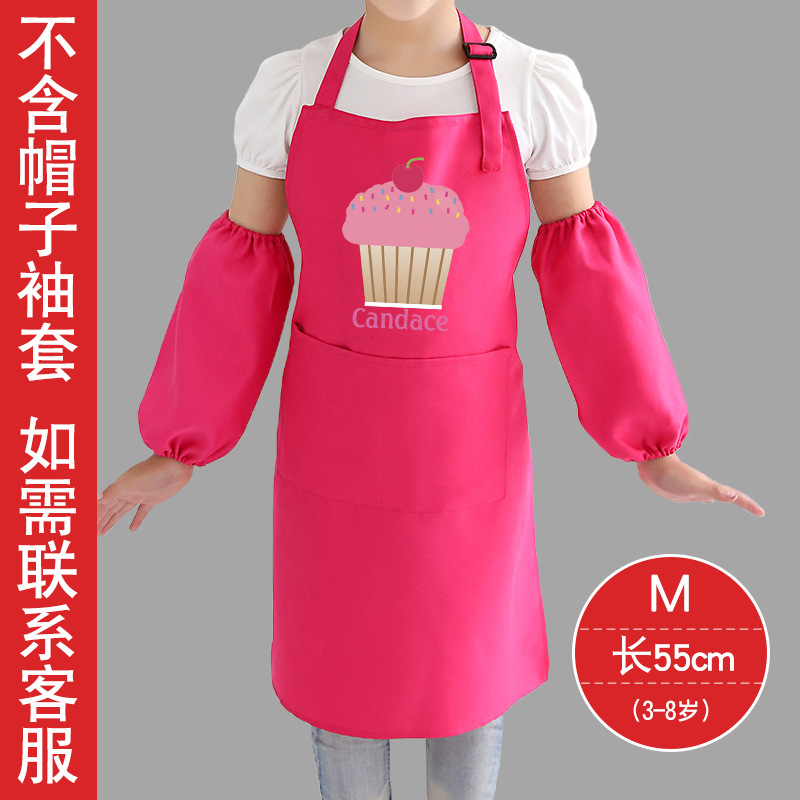 Moda coreana de los niños delantal sin mangas leche tienda de té tienda de postres supermercado estudio delantal impresión personalizada logotipo